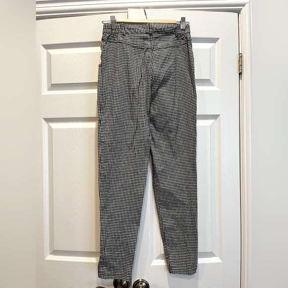 Black and White Checkered Linen Pant, size 0 - Picture 3 of 3